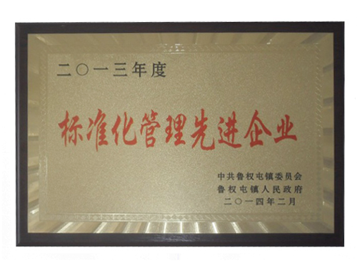 標準化管理先進企業(yè)